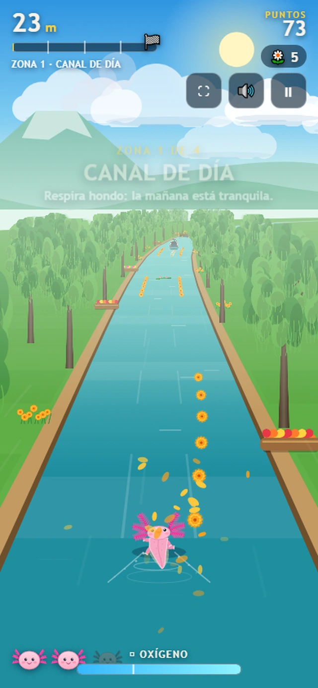 El escape de Xochimilco optimizado para pantalla táctil vertical en smartphone (390x844)