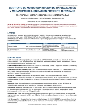 Documento contractual generado desde el motor documental de Contract ERP