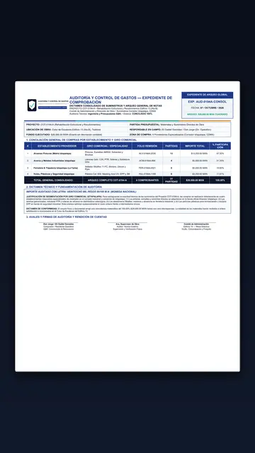Inspección móvil de recibo con código QR y huella SHA-256