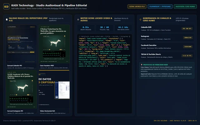 Verificación de tiempos de locución por escena y composición tipográfica sobria sin estilos neón (Laptop 1440x900)