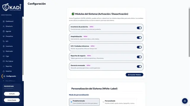 Personalización institucional con la identidad de la clínica