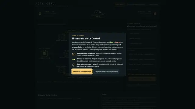 Tablero táctico de Réquiem: Acta Cero.