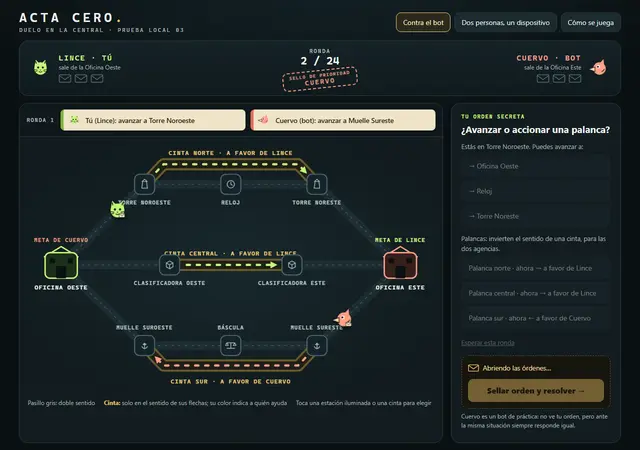 Inicio de la primera ronda táctica y despliegue en el tablero