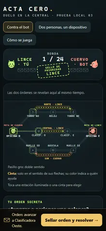 Vista móvil de la tercera iteración del motor táctico